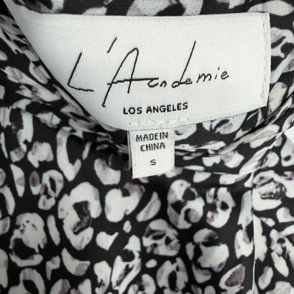 L’Academie Revolve Suzanne Top Abstract Cheetah Open Back Sexy Cocktail Feminine - Picture 6 of 8